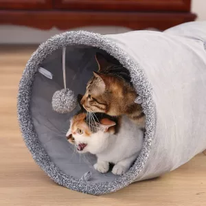 Tunnel pour chats - Jouet interactif