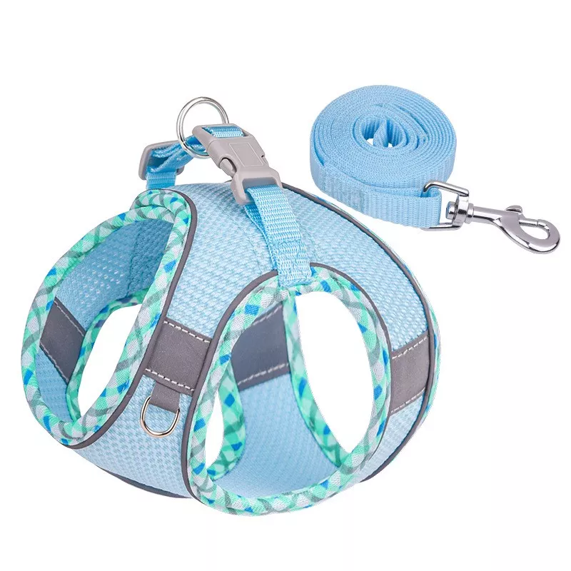 Harnais pour chien - Harnais réfléchissant Couleur Bleu Taille M