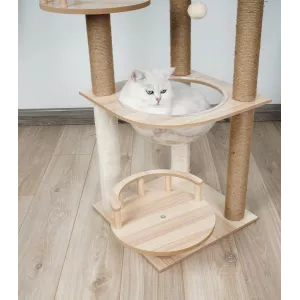 Arbre à chat en bois massif - Pour chats actifs et joueurs
