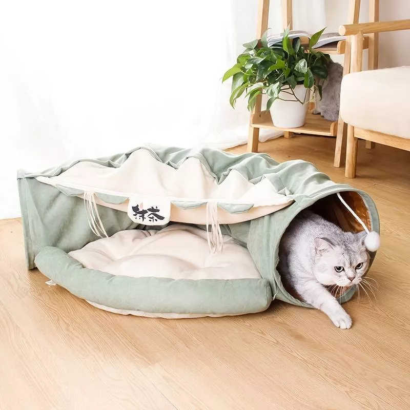 Tunnel pour chats - Aire de jeu interactive, pliable
