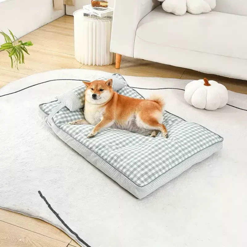 Lit 100x68x8 cm pour animaux de compagnie - Panier moelleux Couleur Vert