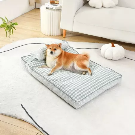 Lit 100x68x8 cm pour animaux de compagnie - Panier moelleux Couleur Vert
