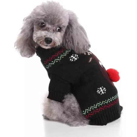 Pull de Noël pour chien - Vêtement festif Taille L