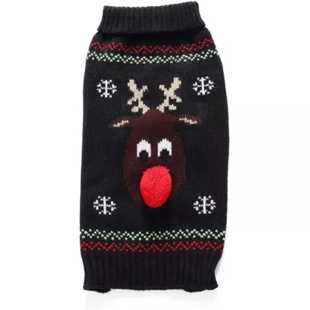 Pull de Noël pour chien - Vêtement festif Taille L