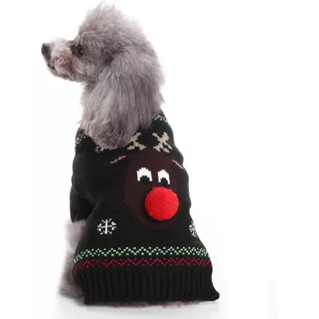 Pull de Noël pour chien - Vêtement festif Taille L