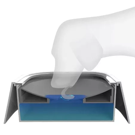 Bol anti-débordement 1L pour animaux de compagnie Couleur Blanc