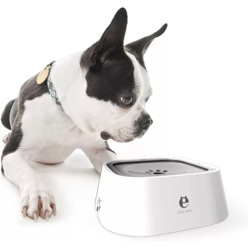 Bol anti-débordement 1L pour animaux de compagnie Couleur Blanc