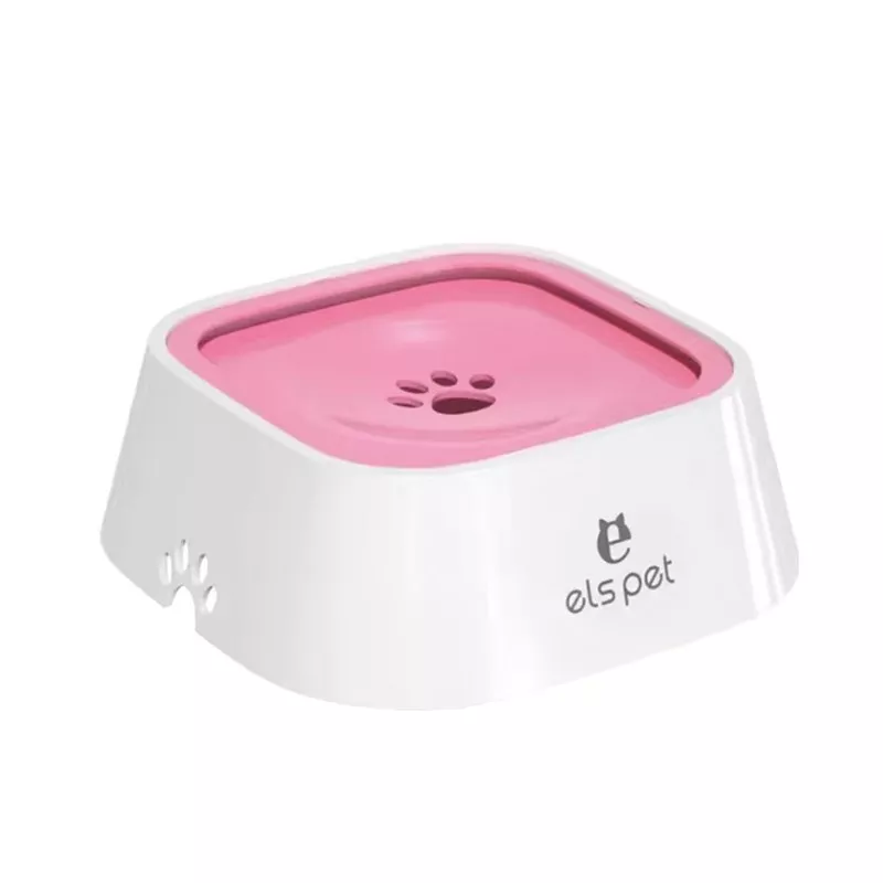 Bol anti-débordement 1L pour animaux de compagnie Couleur Rose