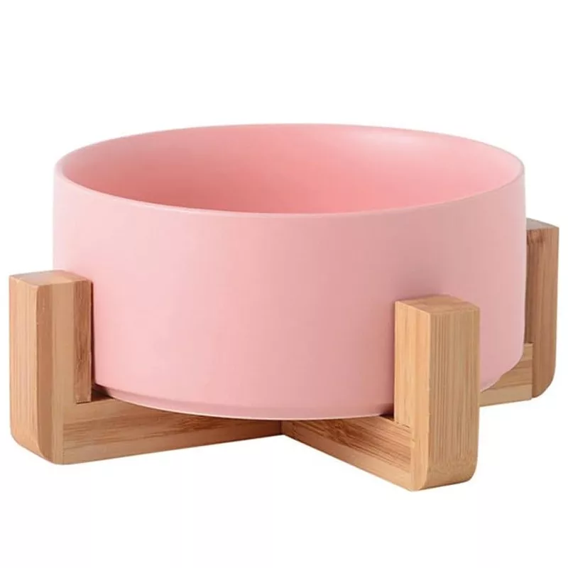 Bol en céramique pour animaux de compagnie Couleur Rose Taille 1 bol