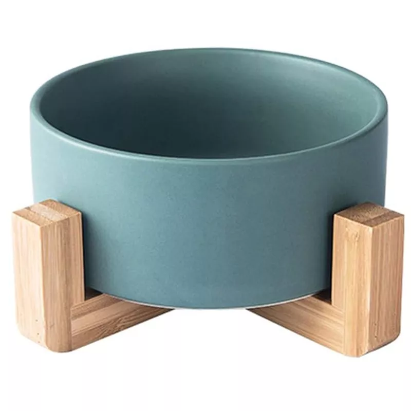 Bol en céramique pour animaux de compagnie Couleur Vert Taille 1 bol