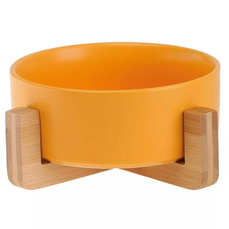 Bol en céramique pour animaux de compagnie Couleur Jaune Taille 1 bol