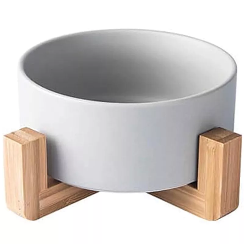 Bol en céramique pour animaux de compagnie Couleur Gris Taille 1 bol