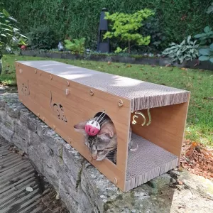 Tunnel à gratter pour Chats - Jouet Interactif
