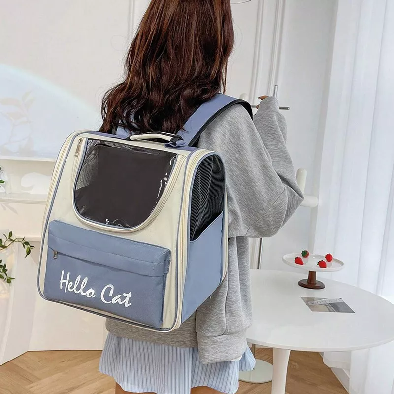 Sac de transport pour animaux de compagnie, caisse de transport Couleur Bleu