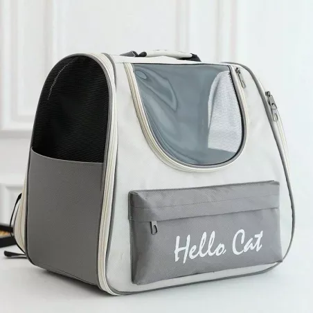 Sac de transport pour animaux de compagnie, caisse de transport Couleur Gris