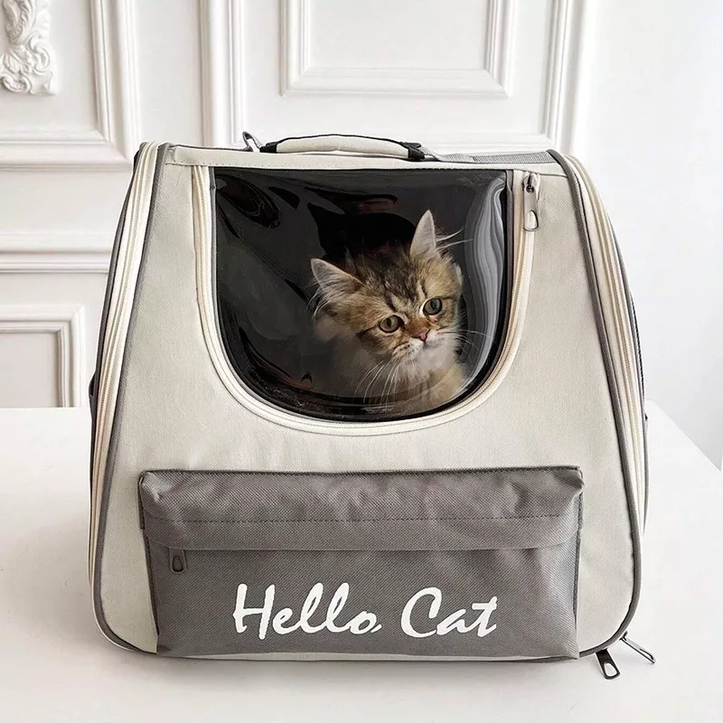 Sac de transport pour animaux de compagnie, caisse de transport Couleur Gris