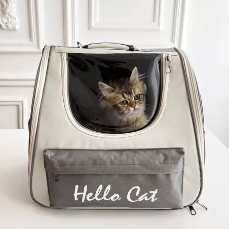 Sac de transport pour animaux de compagnie, caisse de transport Couleur Gris