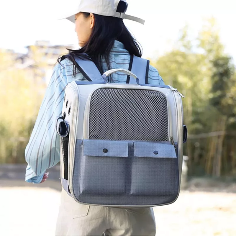Sac à dos pour animaux de compagnie, transport pratique Couleur Bleu