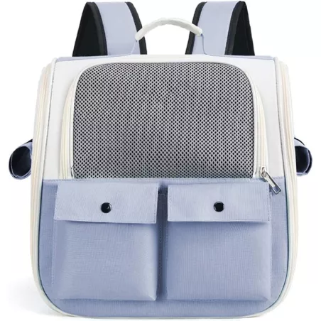 Sac à dos pour animaux de compagnie, transport pratique Couleur Bleu