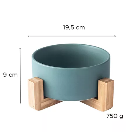 Bol en céramique pour animaux de compagnie Couleur Vert Taille 1 bol