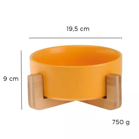 Bol en céramique pour animaux de compagnie Couleur Jaune Taille 1 bol