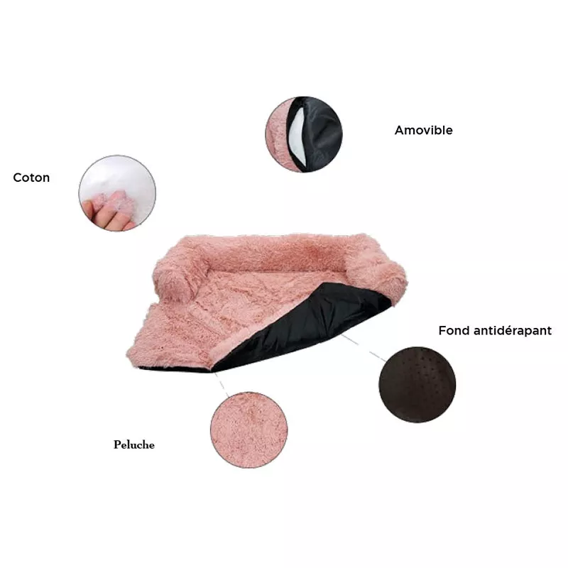 Niche d'angle pour animaux de compagnie - 105x95x20 cm Couleur Rose