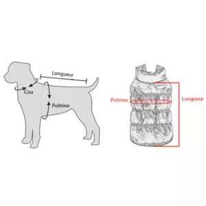 Gilet d'hiver pour animaux de compagnie - Manteau chaud