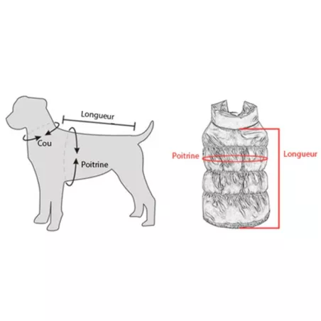 Gilet d'hiver pour animaux de compagnie - Manteau chaud Taille XS