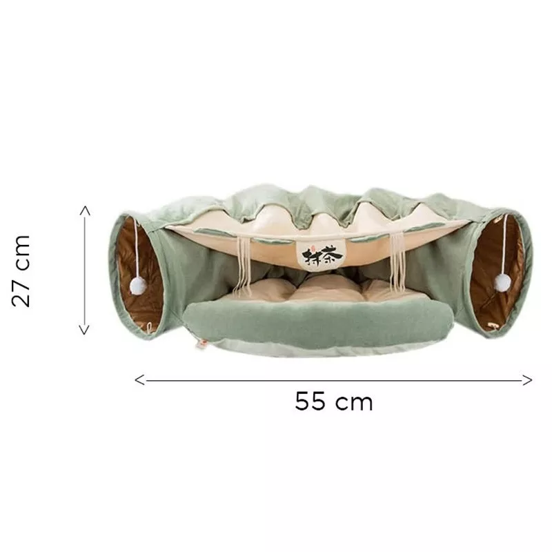Tunnel pour chats - Aire de jeu interactive, pliable
